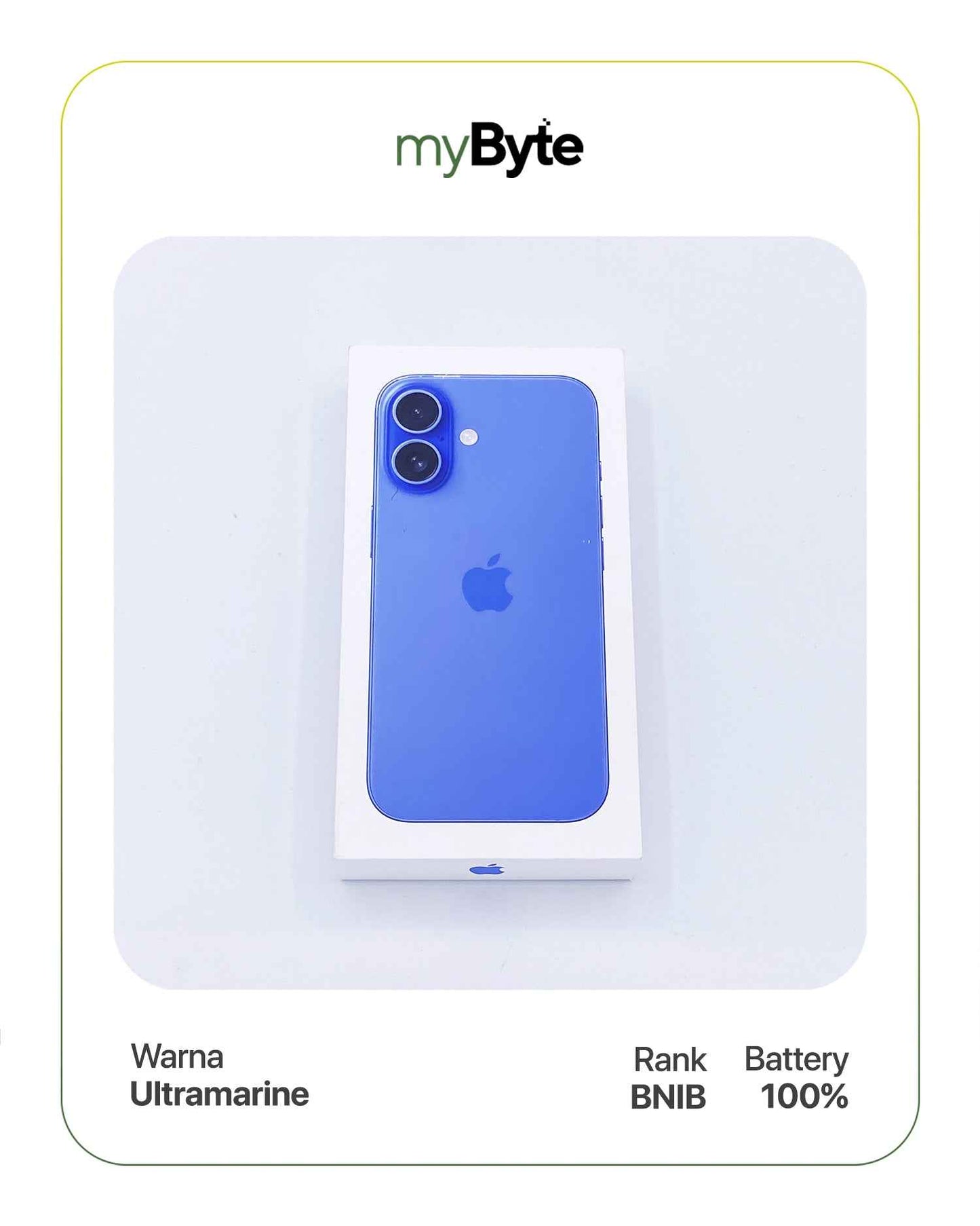 iPhone 16 5G 256GB (SIM Free) Ultramarine myByte International