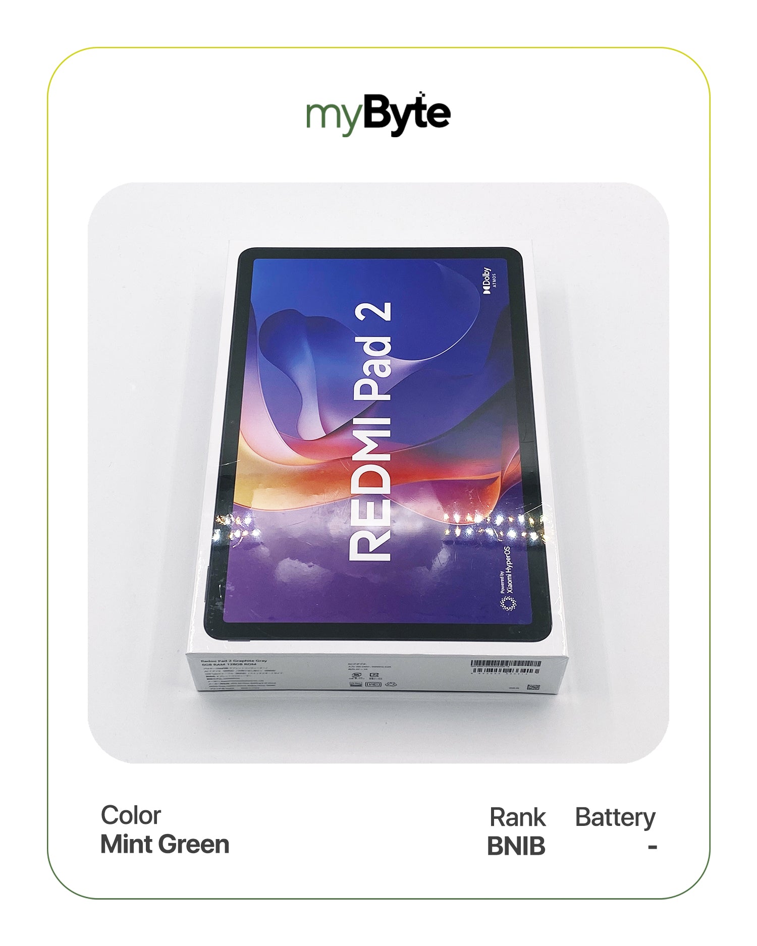 Redmi Pad 2 128GB (Wi-Fi) Mint Green myByte International