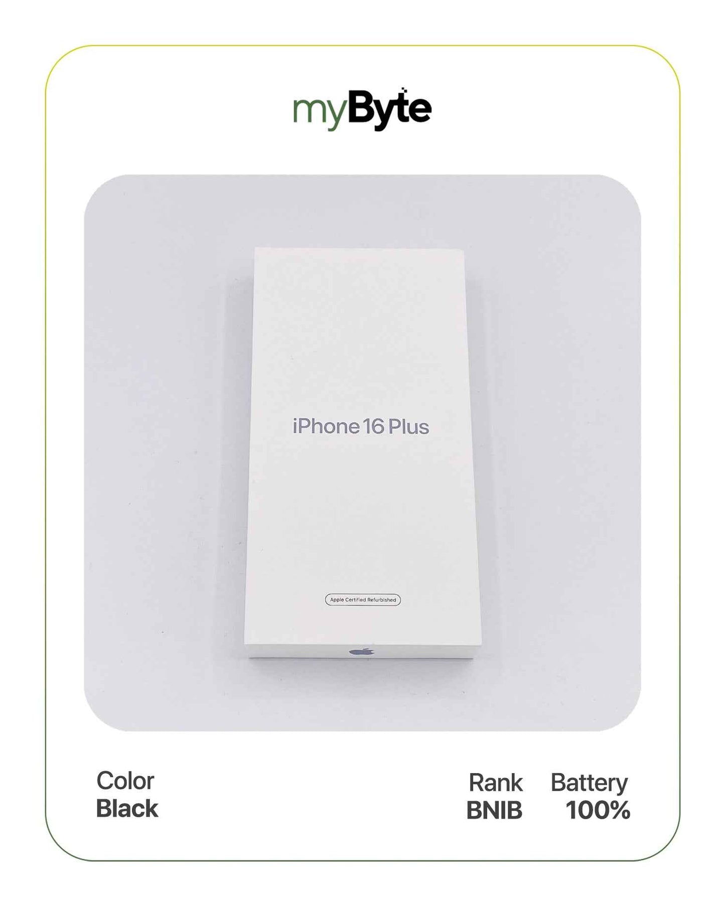 iPhone 16 Plus 5G 128GB (SIM Free) Black SIM Free myByte International