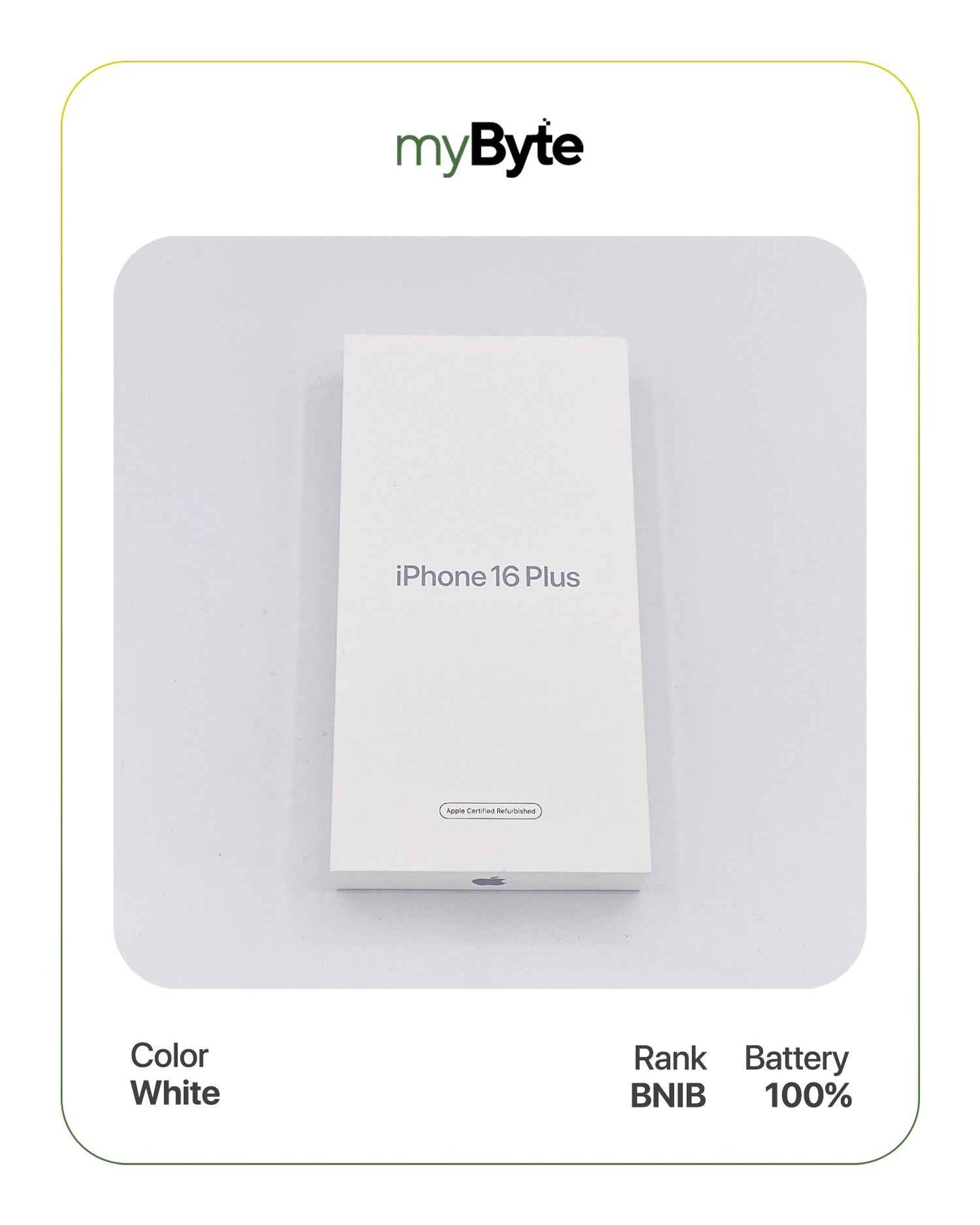 iPhone 16 Plus 5G 128GB (SIM Free) White SIM Free myByte International