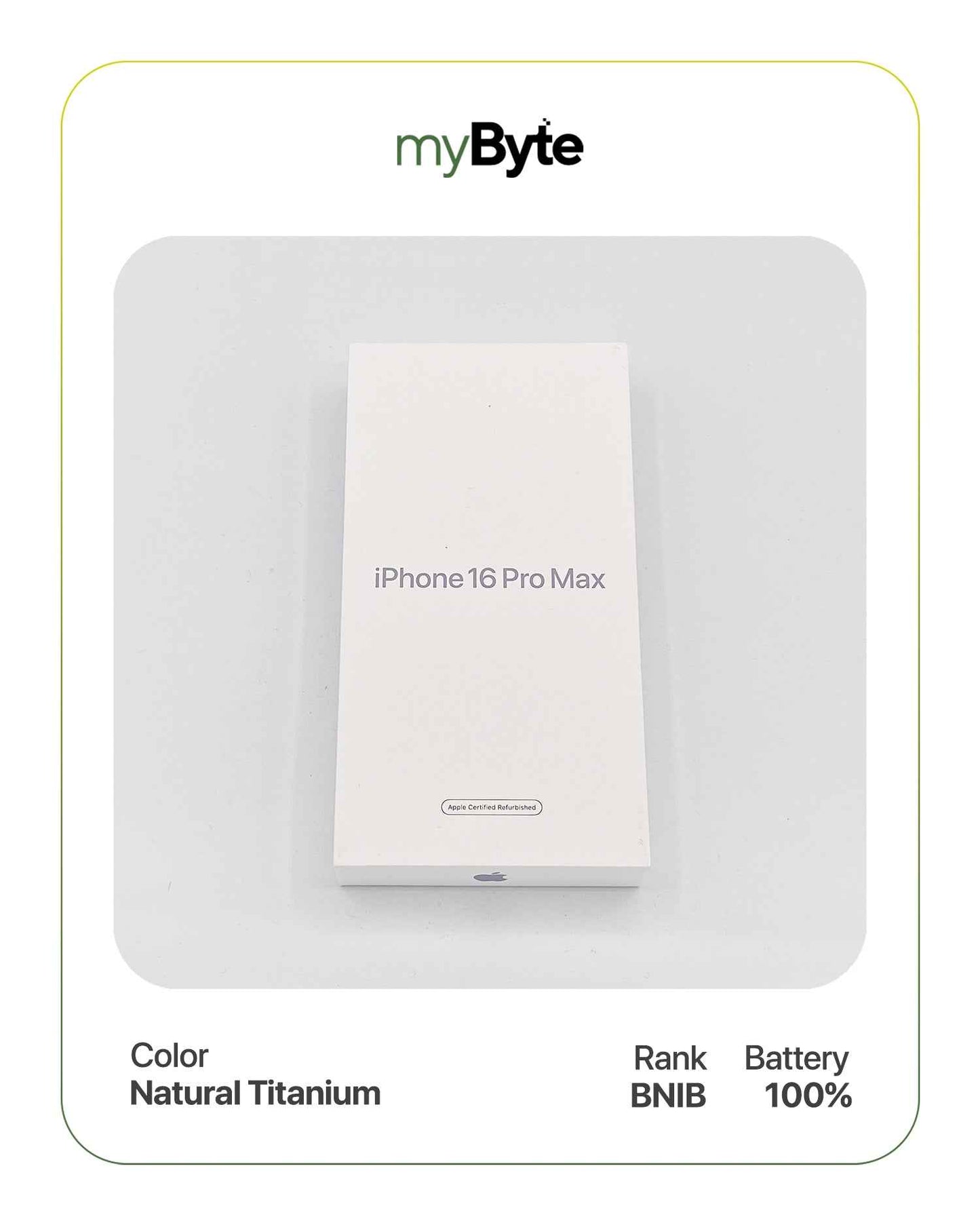 iPhone 16 Pro Max 5G 1TB (Sim Free) Natural Titanium SIM Free myByte International