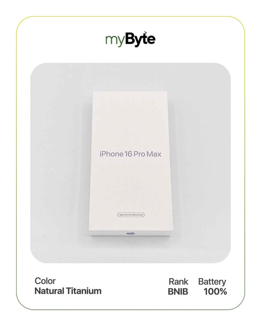 iPhone 16 Pro Max 5G 256GB (Sim Free) Natural Titanium SIM Free myByte International