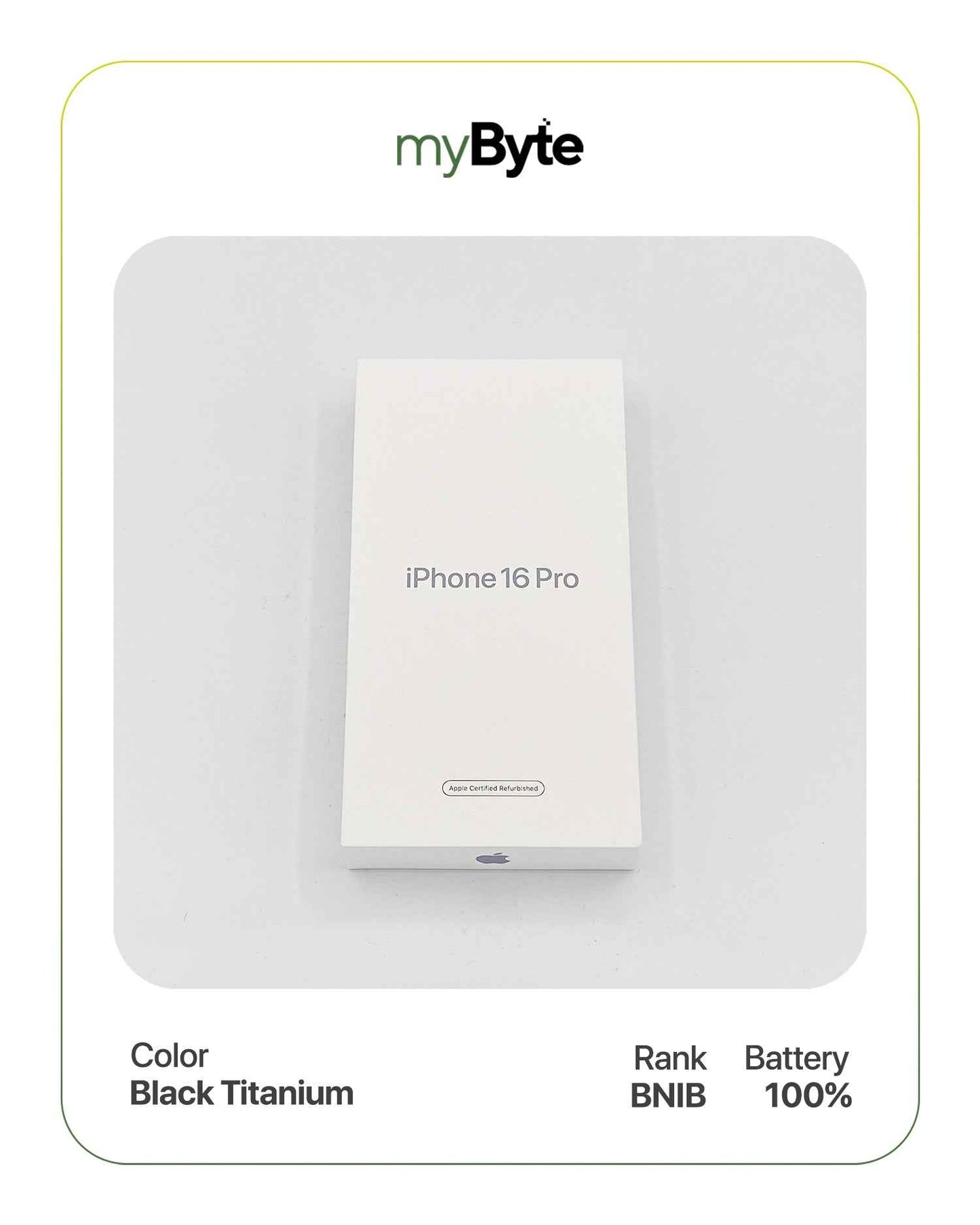 iPhone 16 Pro 5G 128GB (Sim Free) Black Titanium SIM Free myByte International