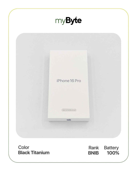 iPhone 16 Pro 5G 256GB (SIM Free) Black Titanium SIM Free myByte International