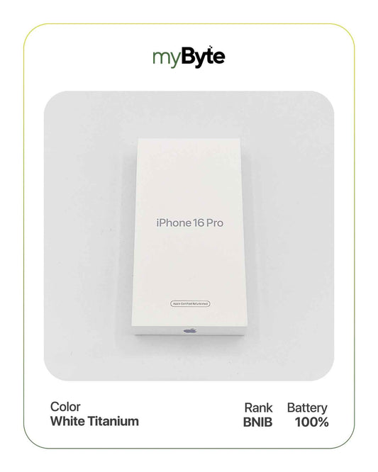iPhone 16 Pro 5G 128GB (Sim Free) White Titanium SIM Free myByte International