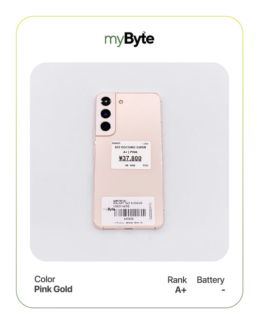 Samsung Galaxy S22 5G 256GB Docomo Ver. (SIM Free) Pink Gold SIM Free myByte International