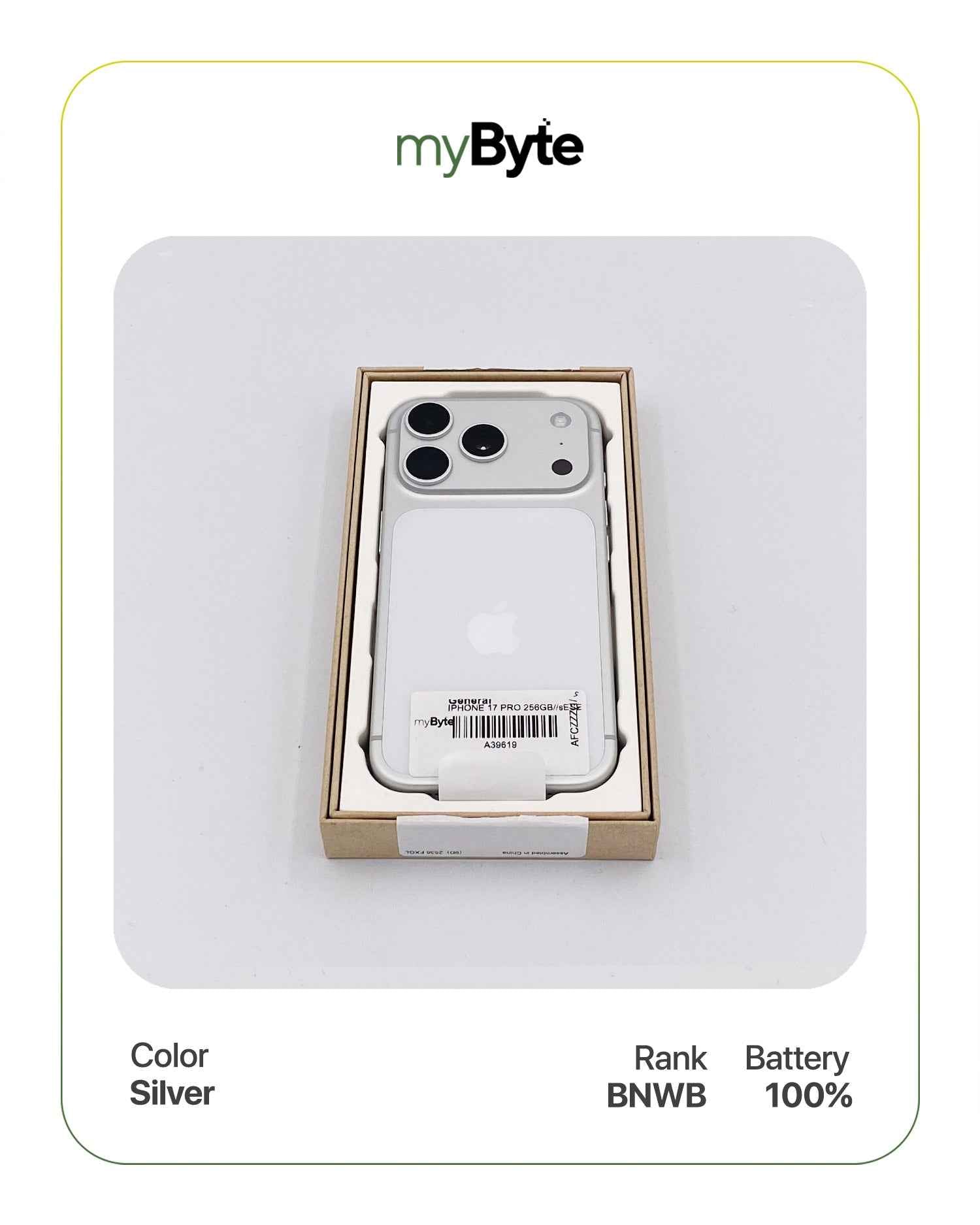 iPhone 17 Pro 5G 256GB eSIM (SIM Free) Silver SoftBank (-) myByte International