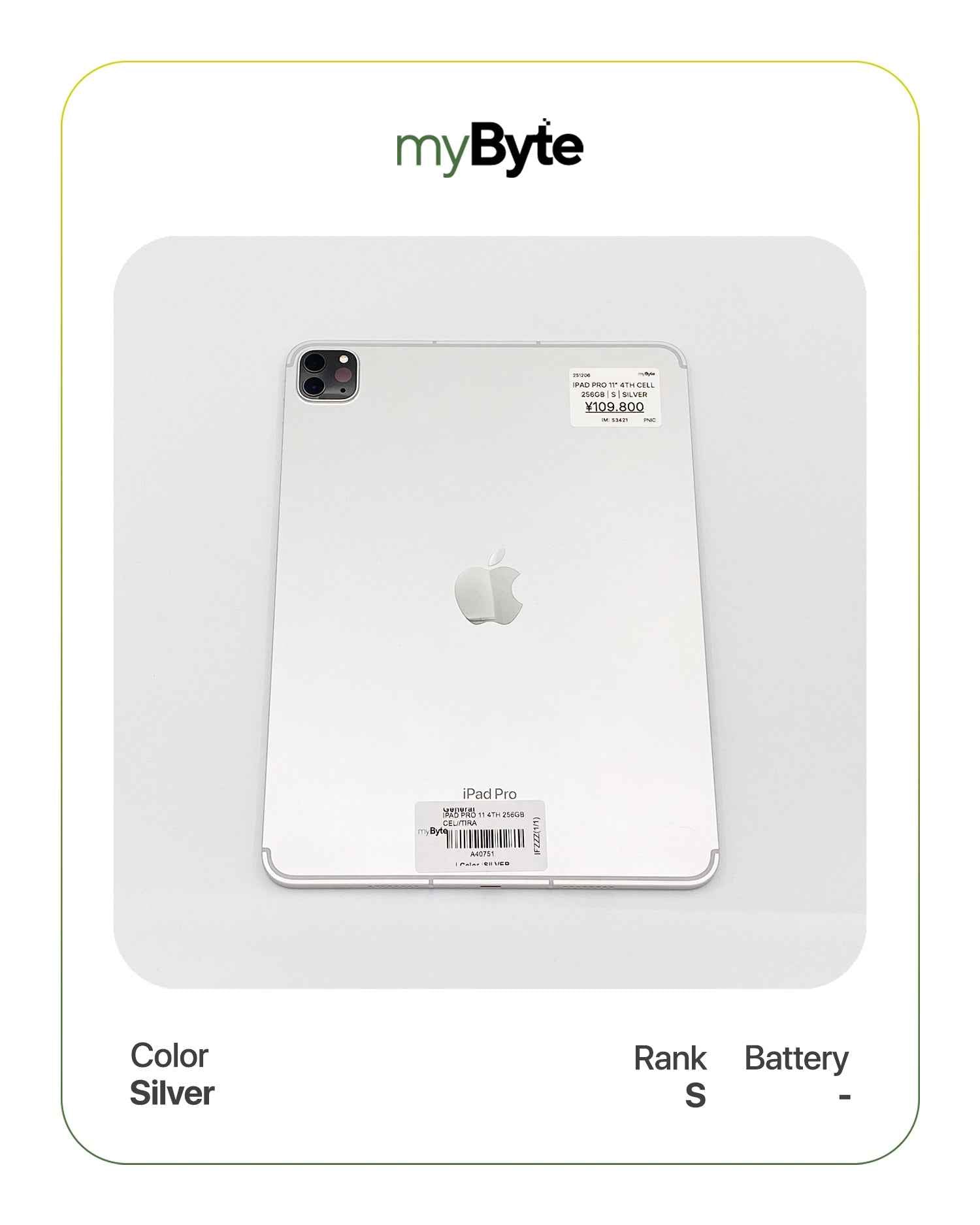 iPad Pro 11-inch M2 2022 256GB (Wi-Fi + Cellular) myByte International