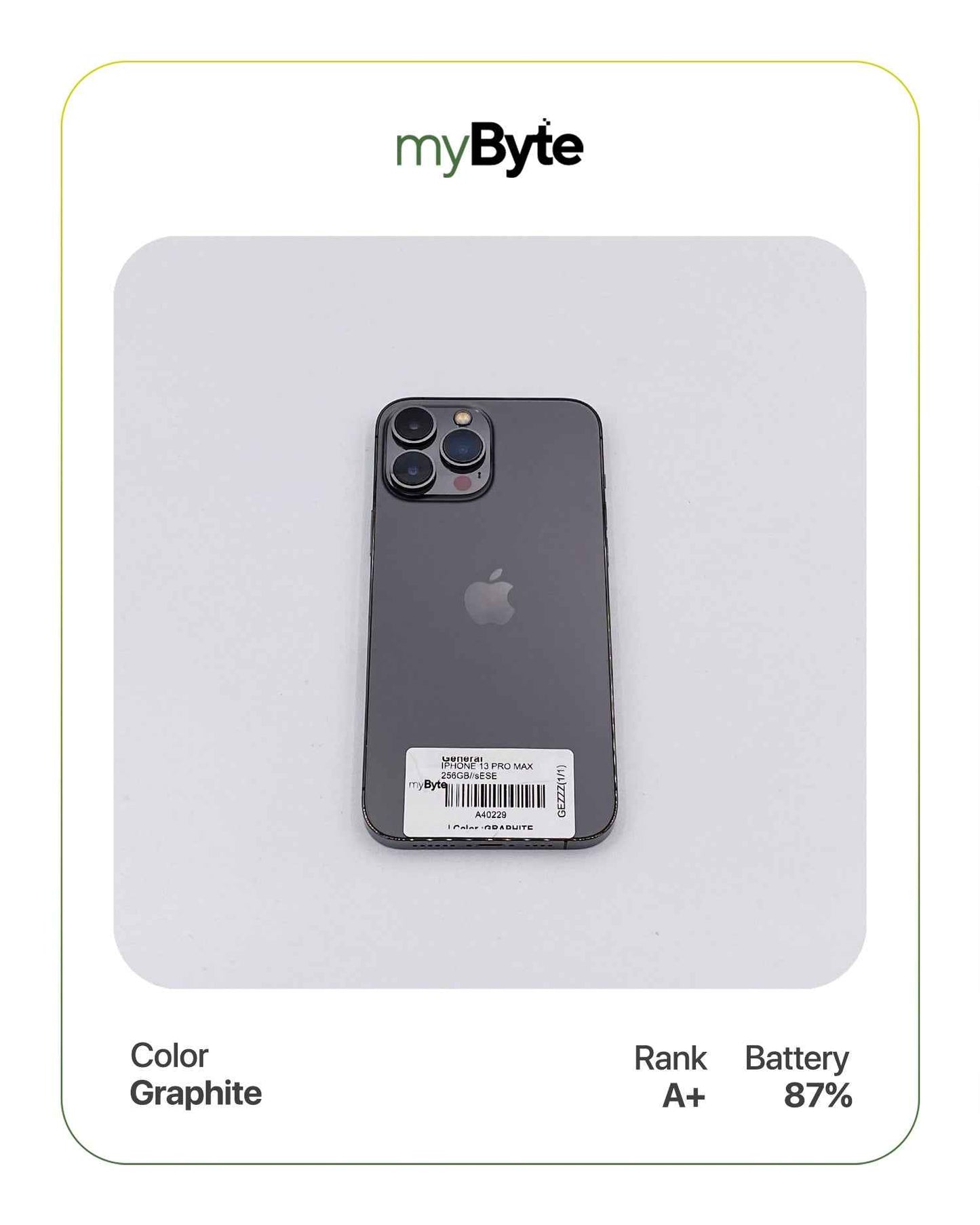 iPhone 13 Pro Max 5G 256GB Silent Camera (SIM Free) myByte International