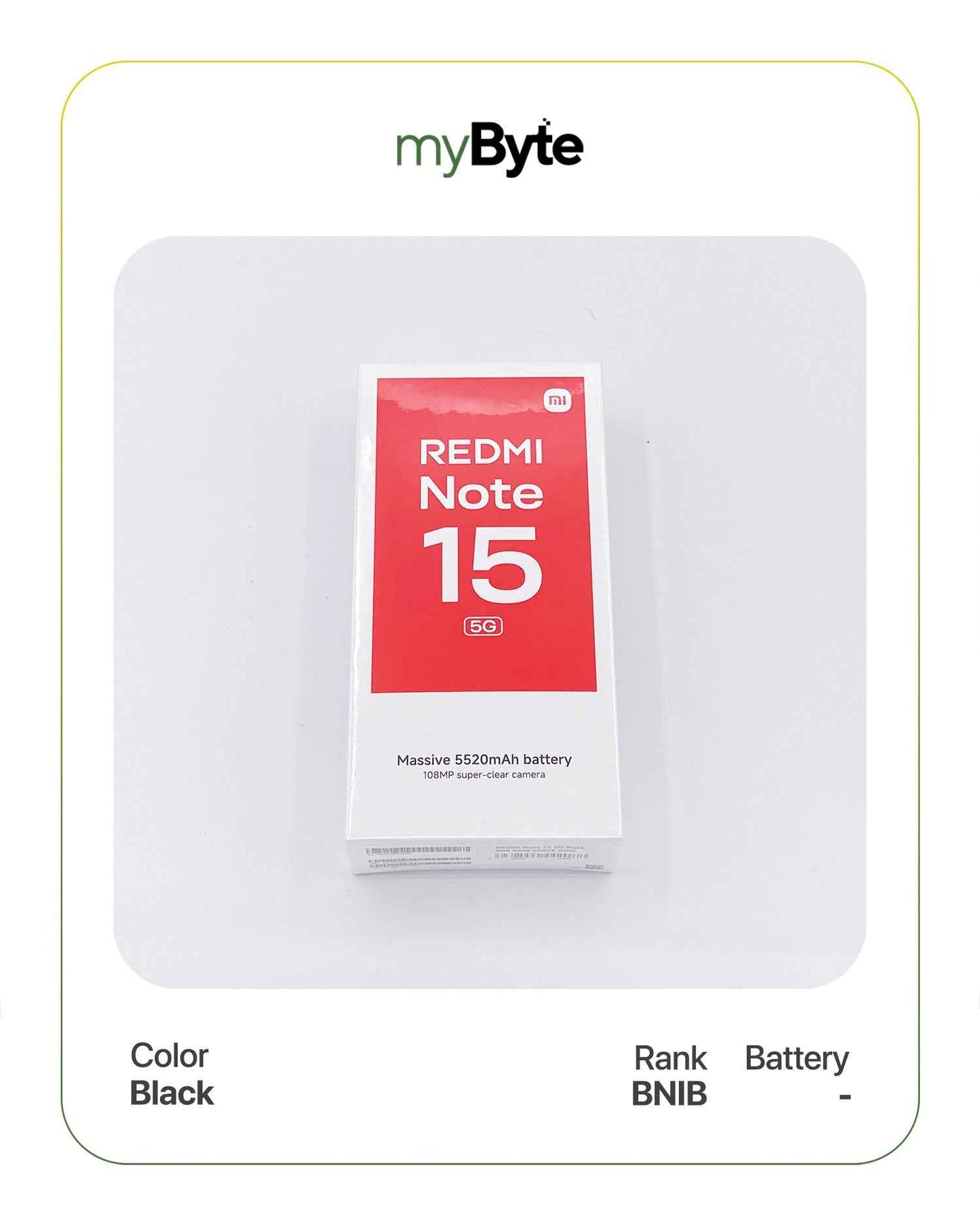 Redmi Note 15 5G 256GB (SIM Free) myByte International