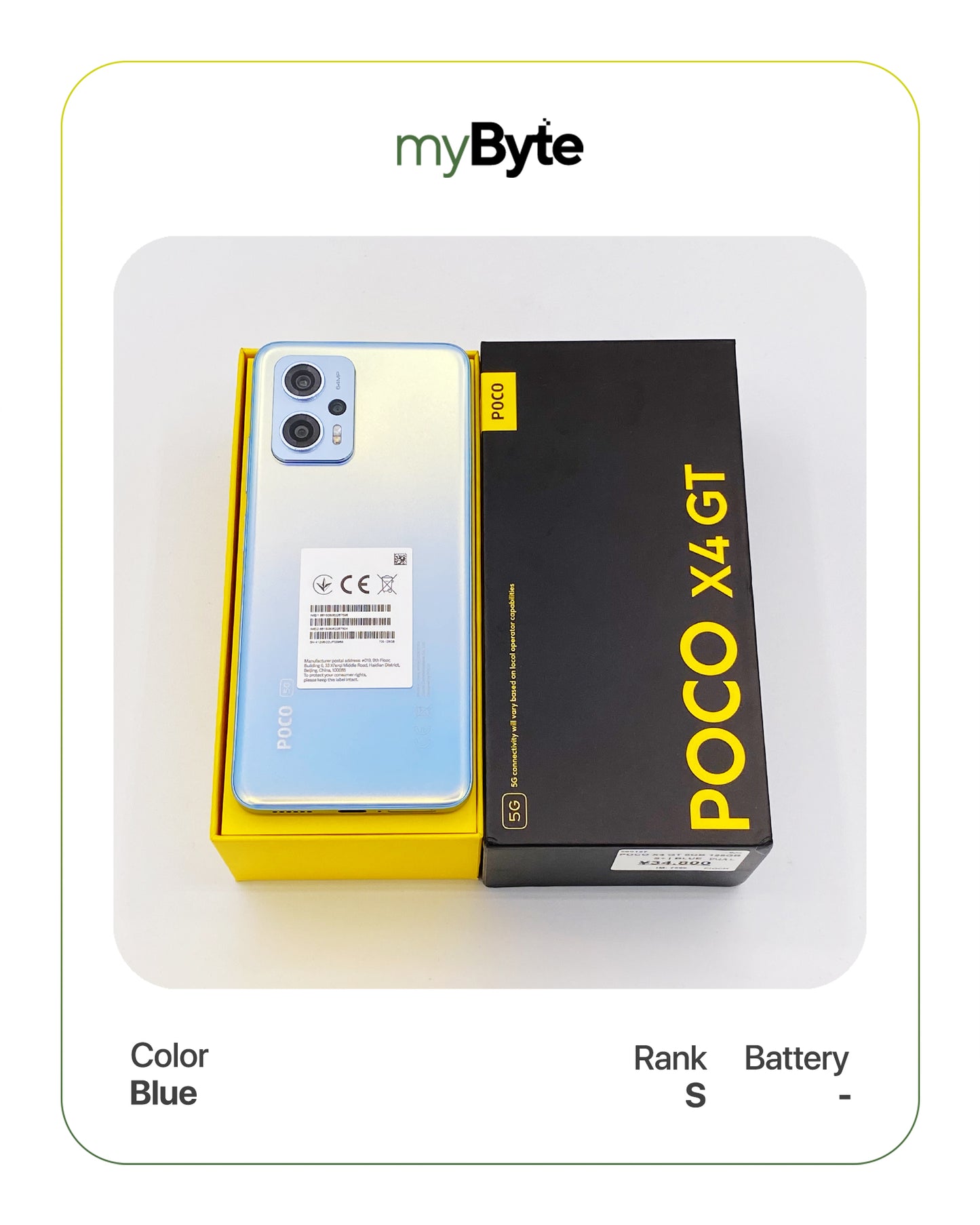 POCO X4 GT 5G 128GB Silent Camera (Dual SIM) myByte International