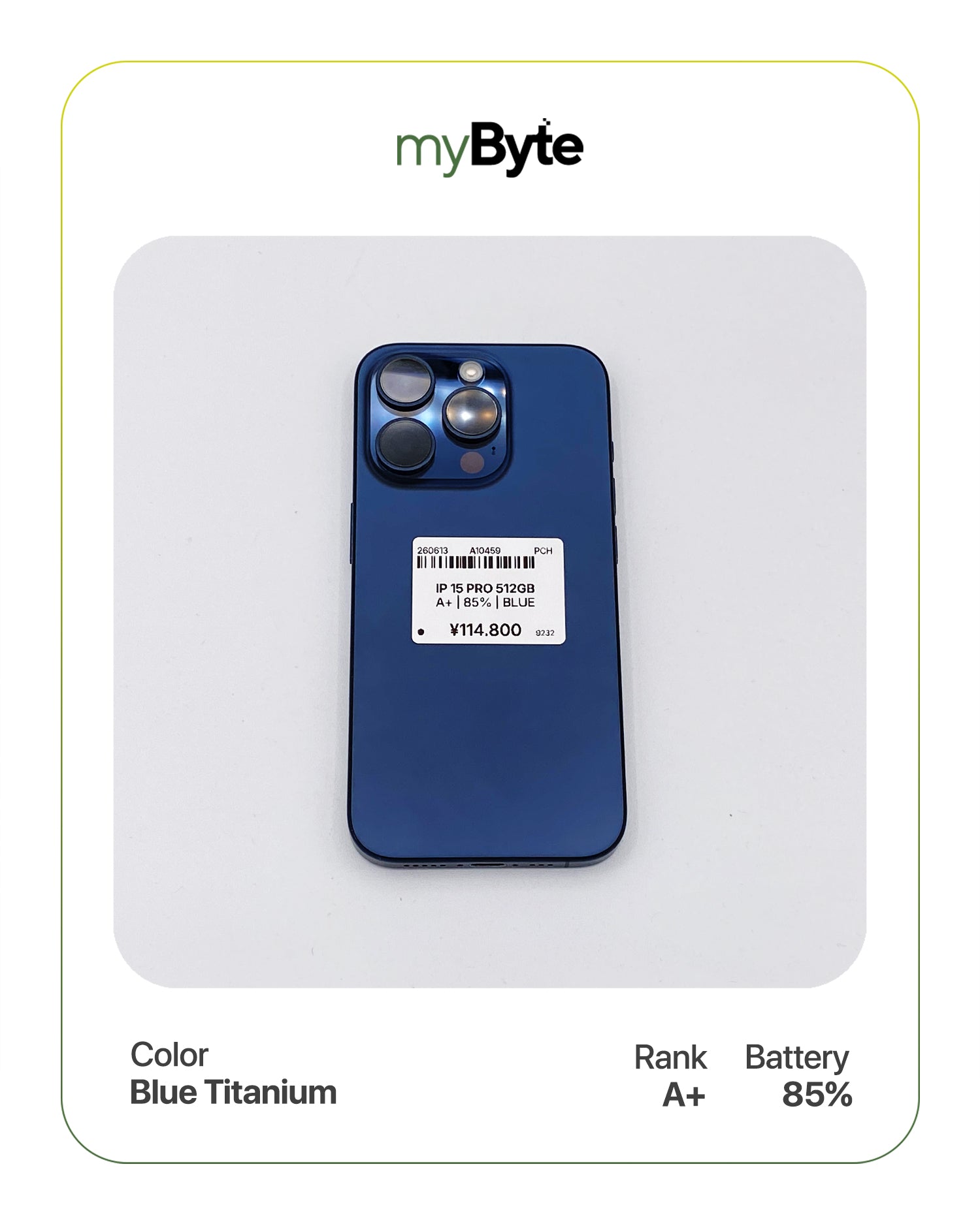 iPhone 15 Pro 5G 512GB (SIM Free) myByte International