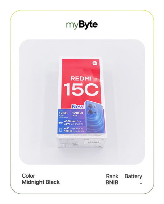 Redmi 15C 128GB (SIM Free) Midnight Black SIM Free myByte International