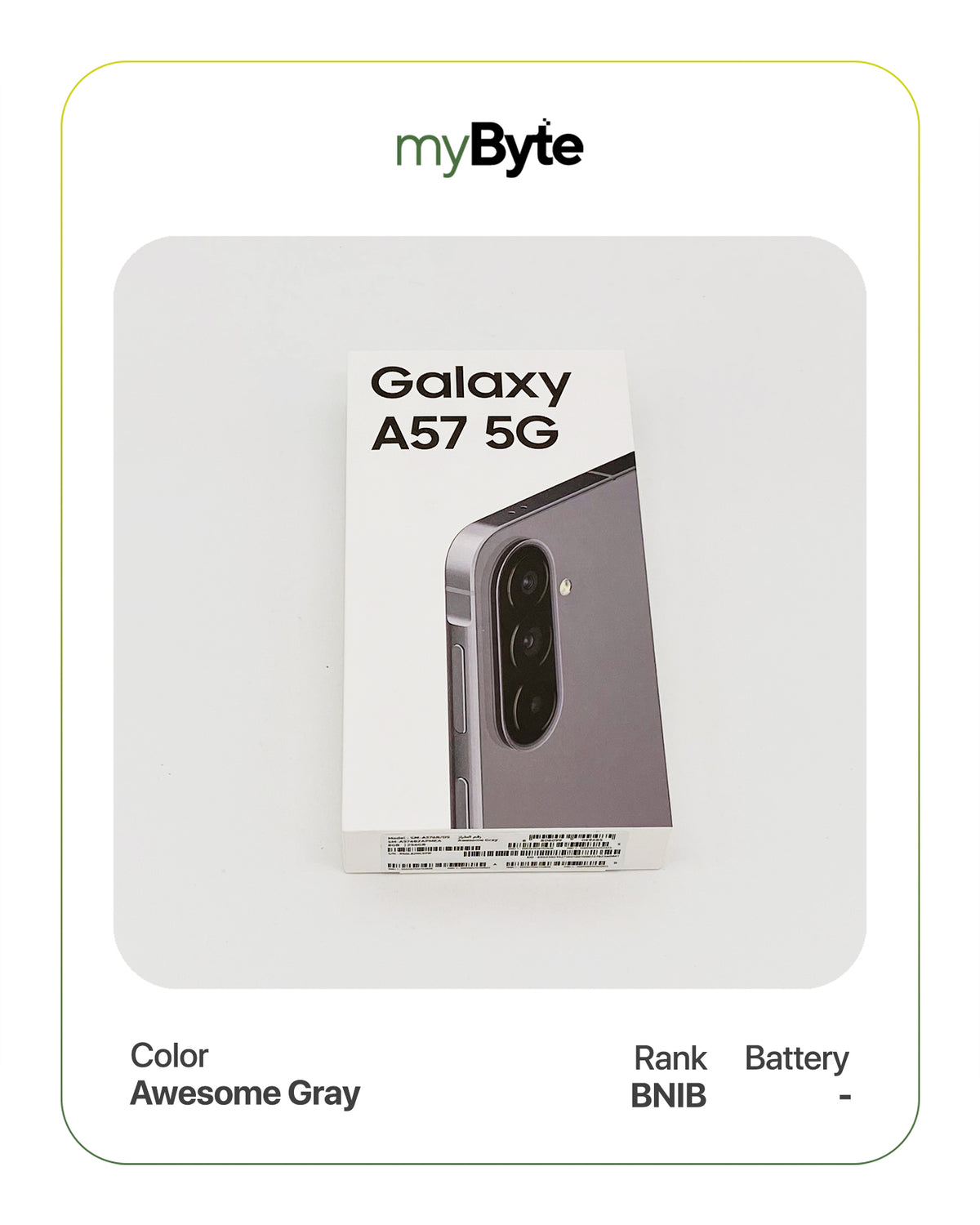 Samsung Galaxy A57 5G 256GB Silent Camera (Dual SIM) Awesome Gray SIM Free 8GB myByte International