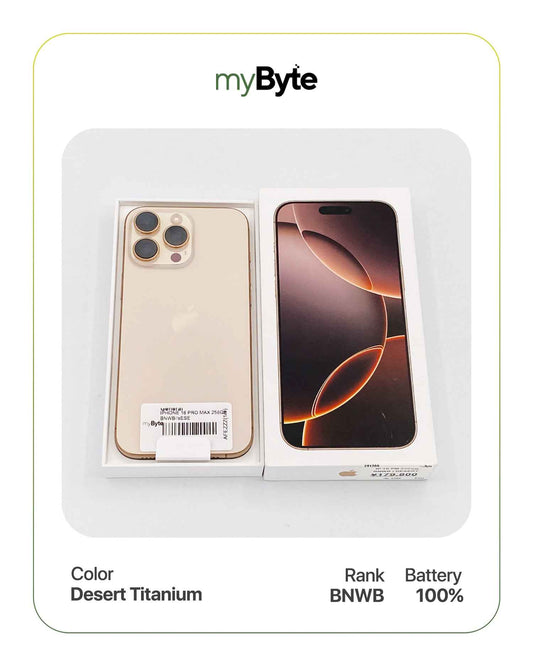iPhone 16 Pro Max 5G 256GB (SIM Free) myByte International