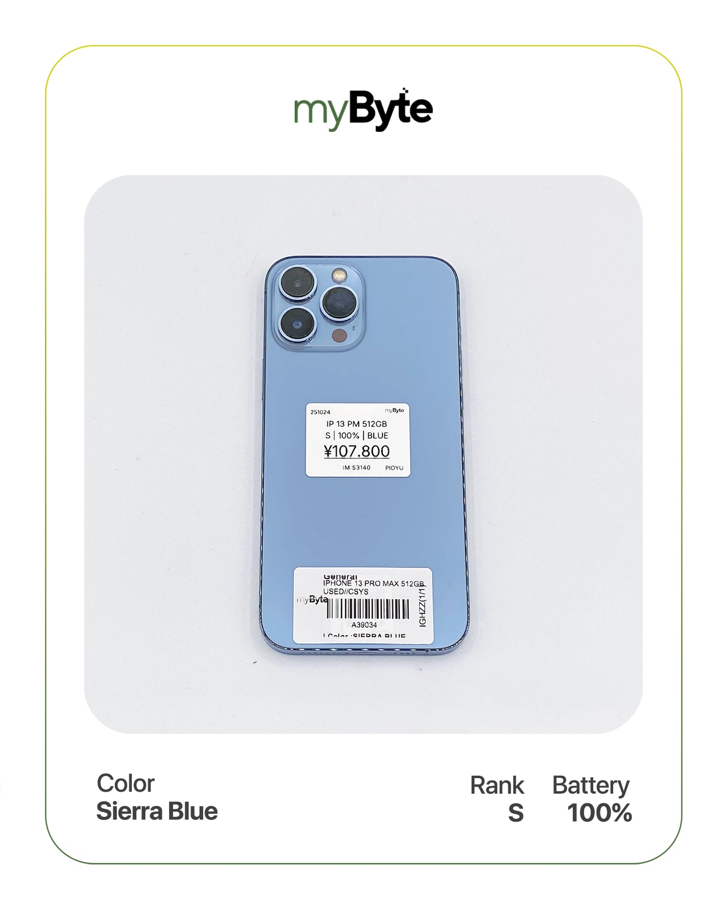 iPhone 13 Pro Max 5G 512GB (SIM Free) myByte International