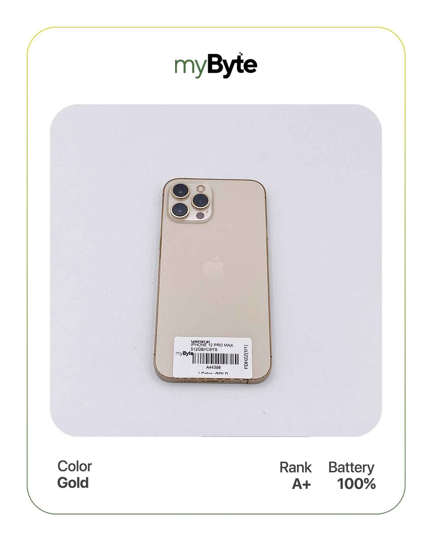 iPhone 12 Pro Max 5G 512GB (SIM Free) myByte International