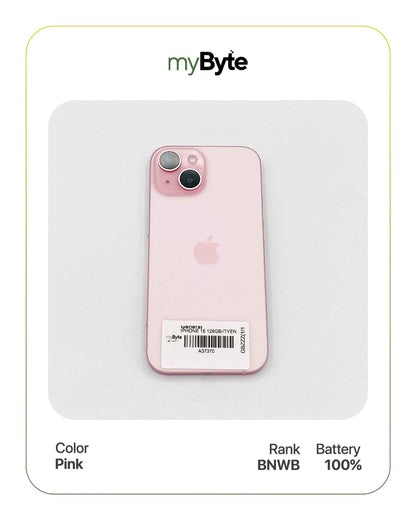 iPhone 15 5G 256GB (Sim Free) Pink myByte International