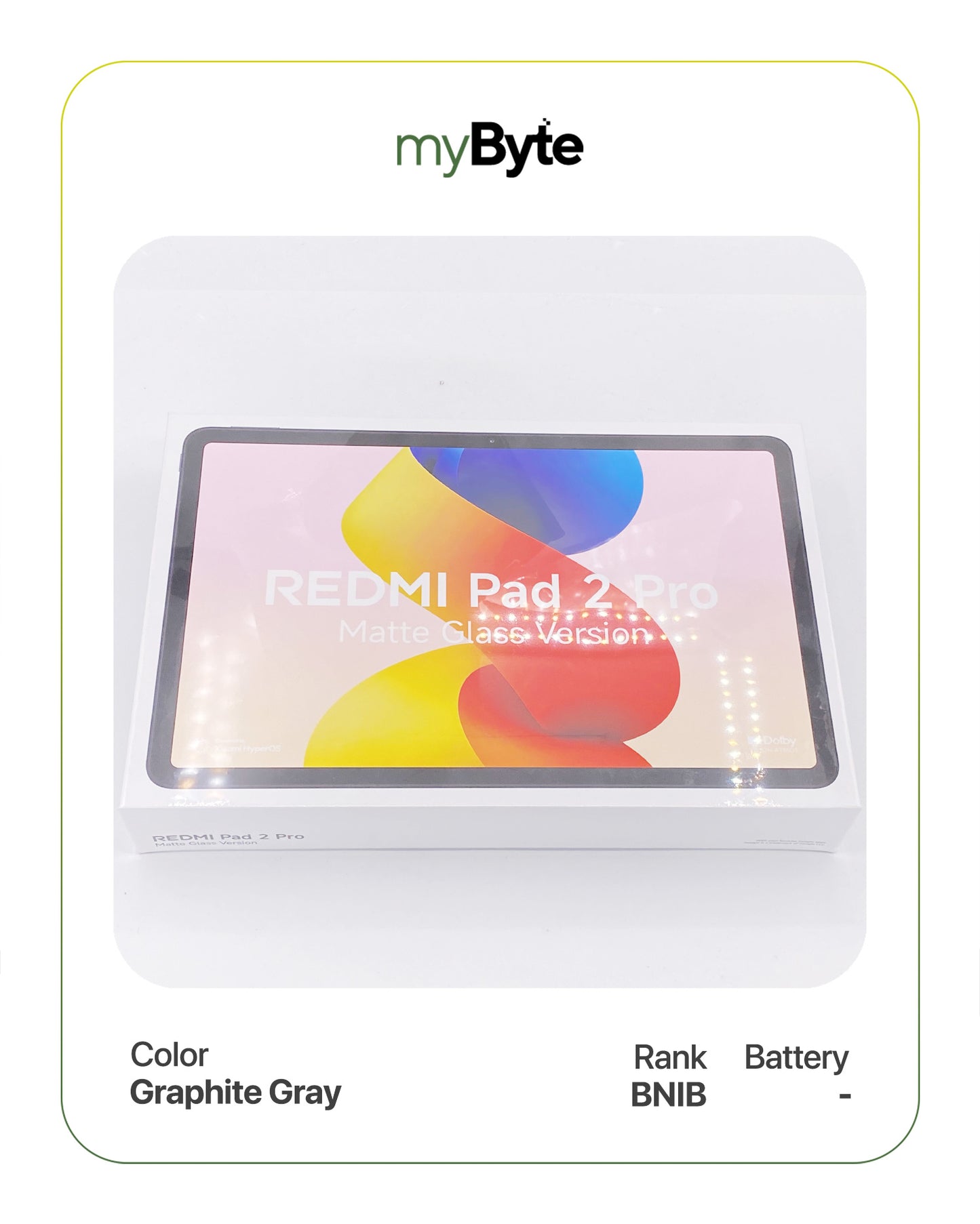 Redmi Pad 2 Pro 256GB (Wi-Fi) Graphite Gray myByte International