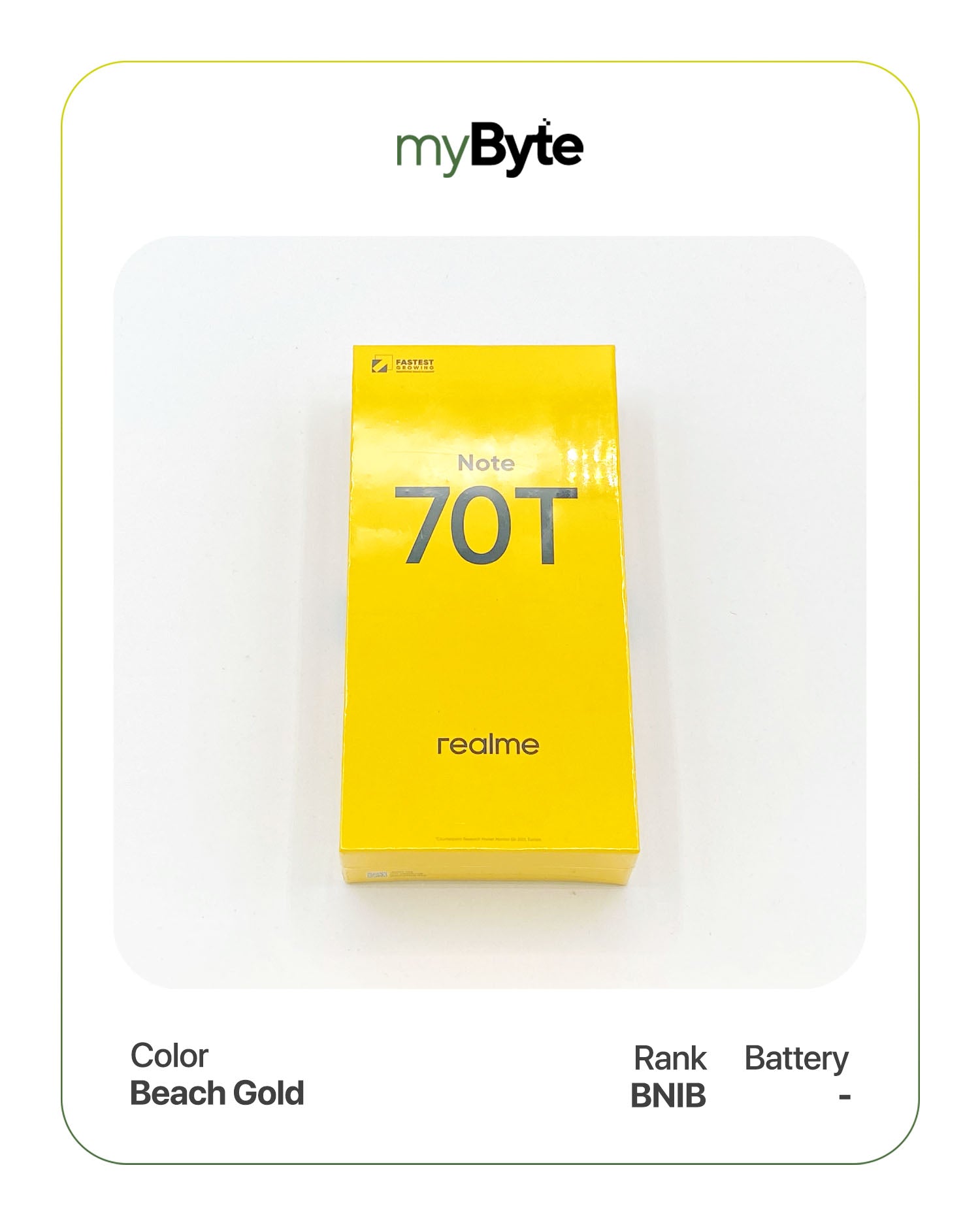[Gold] Realme Note 70T 128GB (Sim Free) image 0