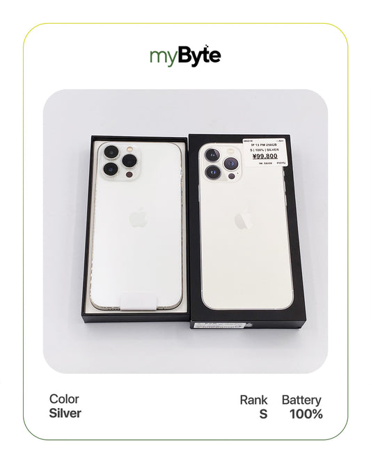 iPhone 13 Pro Max 5G 256GB (SIM Free) Silver SoftBank (-) myByte International