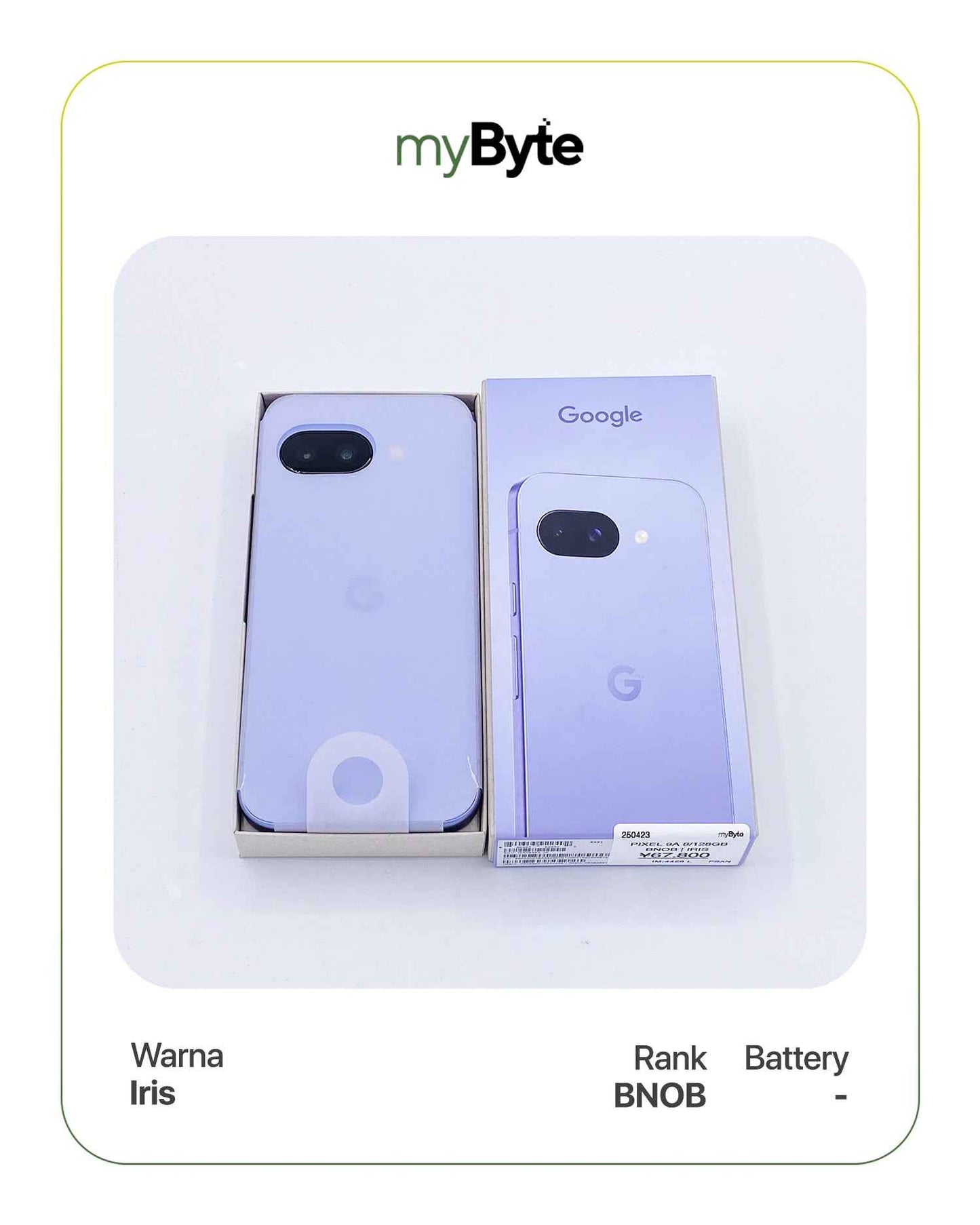 Google Pixel 9A 5G 128GB Iris myByte International