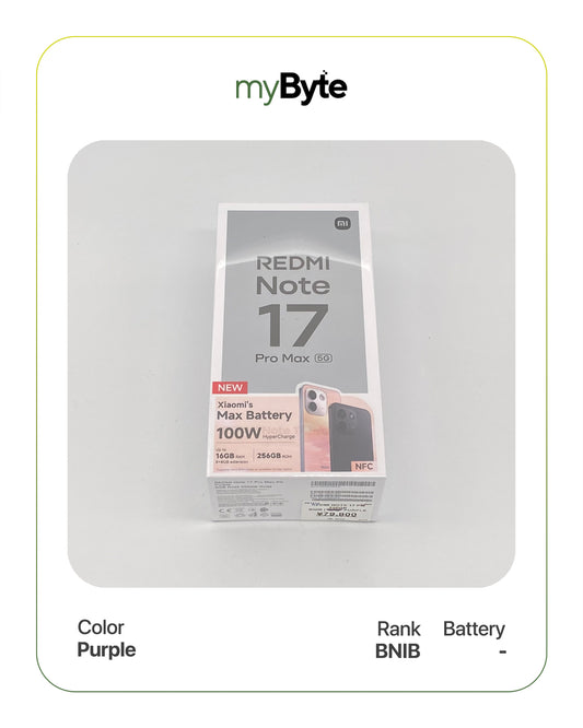 Redmi Note 17 Pro Max 5G 256GB (SIM Free) Purple SIM Free myByte International