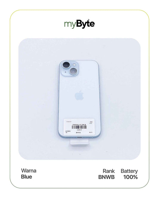 iPhone 15 5G 128GB (Sim Free) Blue myByte International