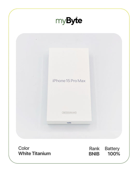 iPhone 15 Pro Max 5G 256GB (Sim Free) White Titanium SIM Free myByte International