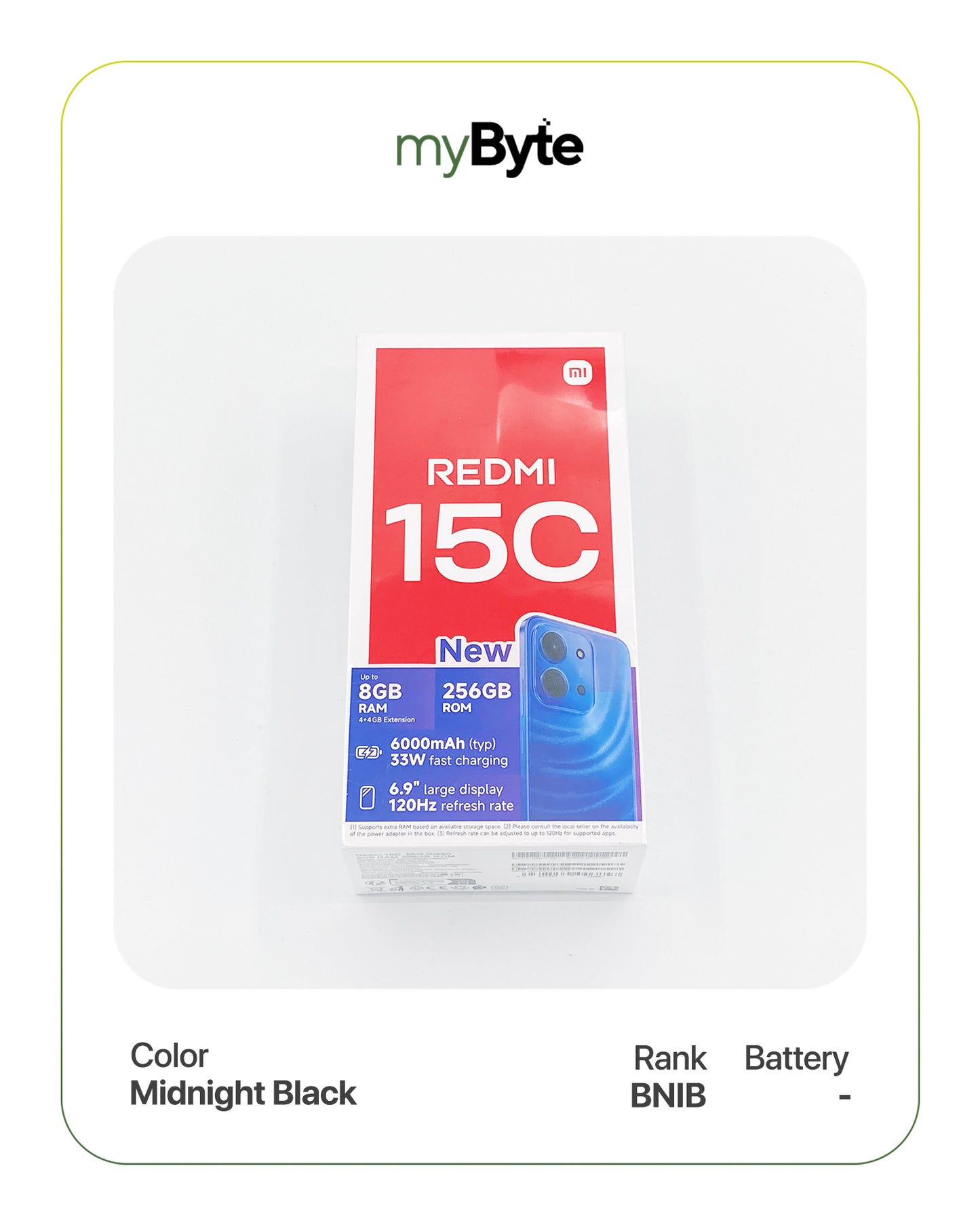 Redmi 15C 256GB (SIM Free) Midnight Black SIM Free myByte International