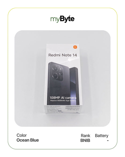 Redmi Note 14 256GB Silent Camera (Dual SIM) Ocean Blue SIM Free myByte International
