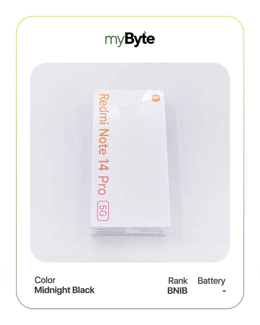 Redmi Note 14 Pro 5G 128GB (SIM Free) Midnight Black SIM Free myByte International