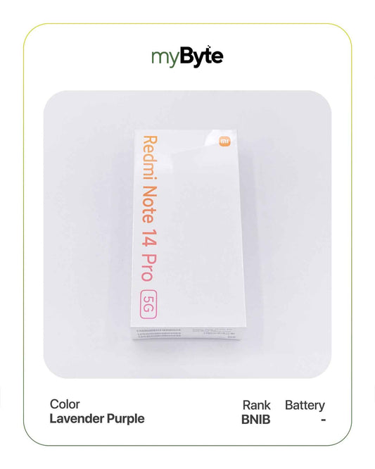Redmi Note 14 Pro 5G 128GB (SIM Free) Lavender Purple SIM Free myByte International