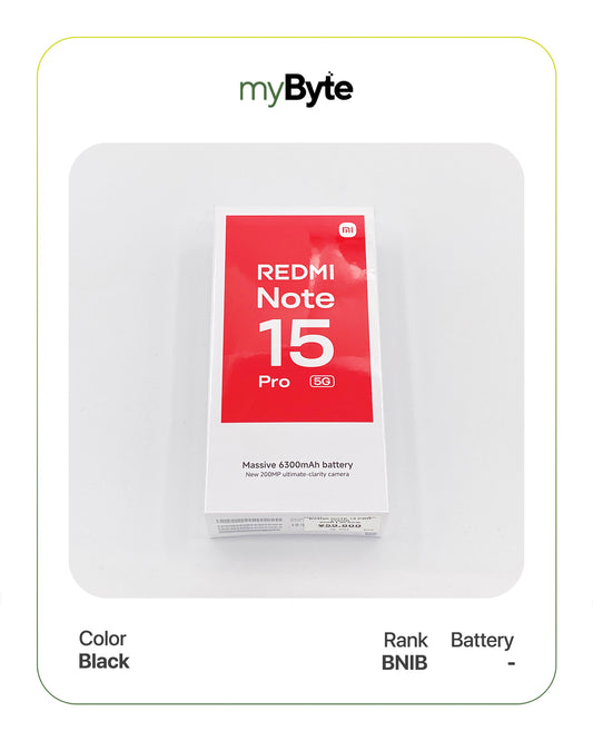 Redmi Note 15 Pro 5G 512GB (SIM Free) Black SIM Free myByte International
