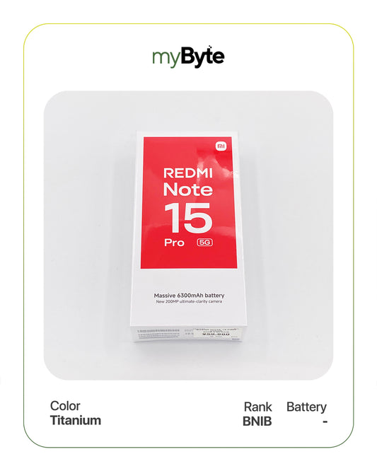Redmi Note 15 Pro 5G 512GB (SIM Free) Titanium SIM Free myByte International