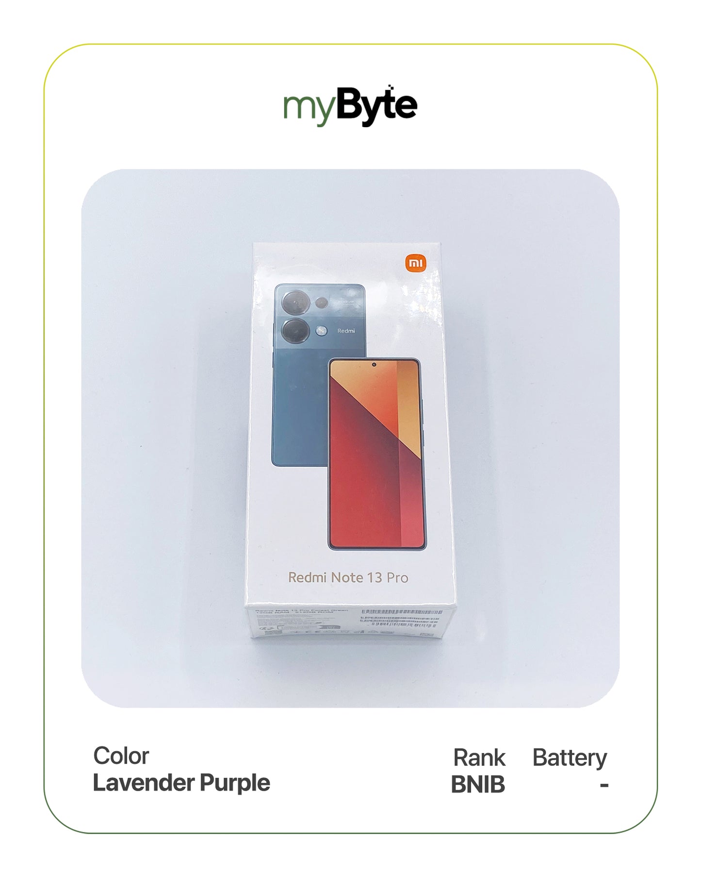 Redmi Note 13 Pro 512GB 5G Silent Camera (Dual SIM) Lavender Purple SIM Free myByte International