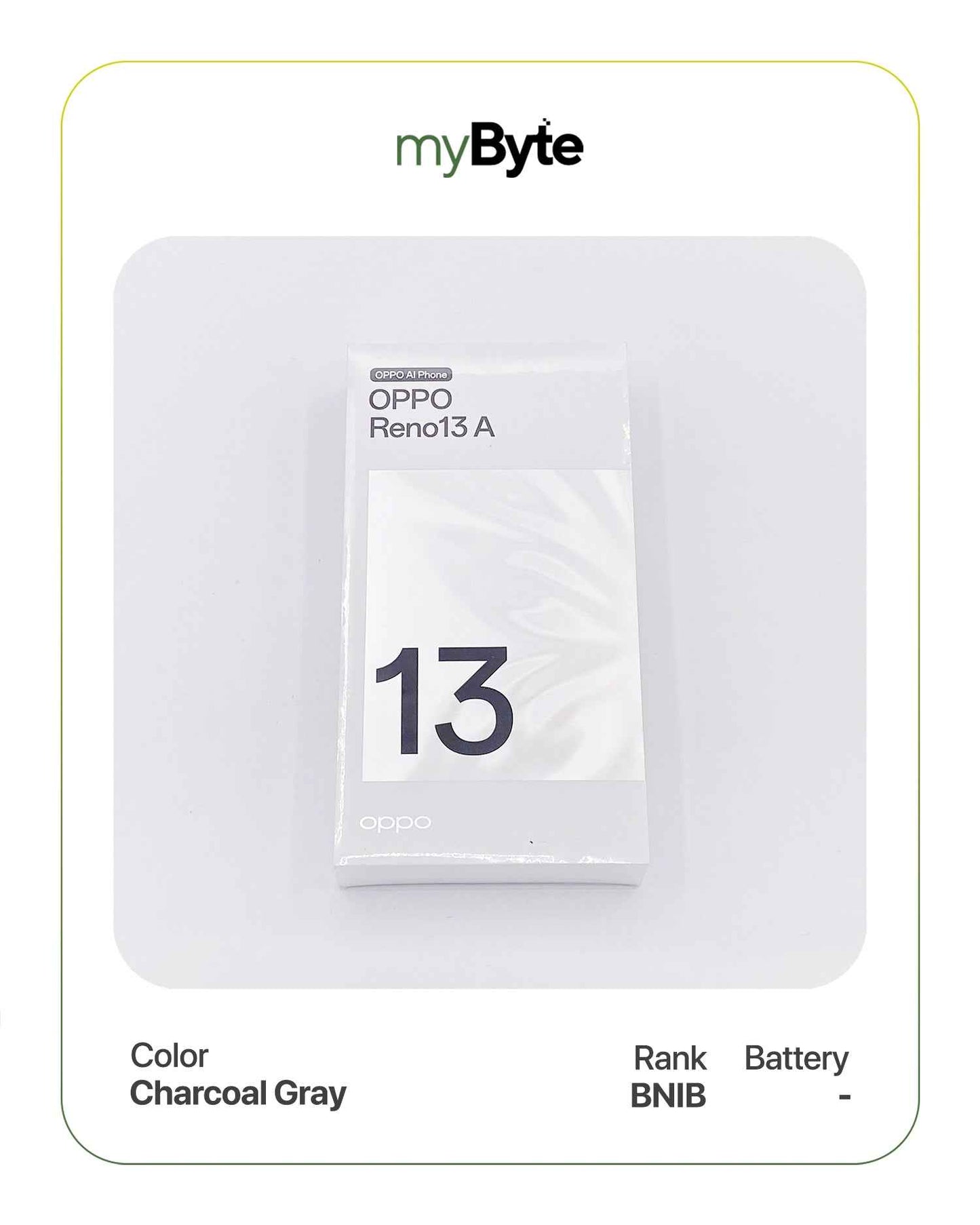 OPPO Reno13 A 128GB (SIM Free) Charcoal Gray SIM Free myByte International