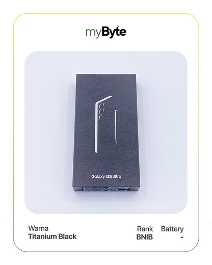 Samsung Galaxy S25 Ultra 5G 1TB Dual SIM (Silent Camera) Titanium Black SIM Free myByte International