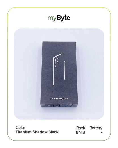 Samsung Galaxy S25 Ultra 5G 1TB Dual SIM (Silent Camera) Titanium Shadow Black SIM Free myByte International