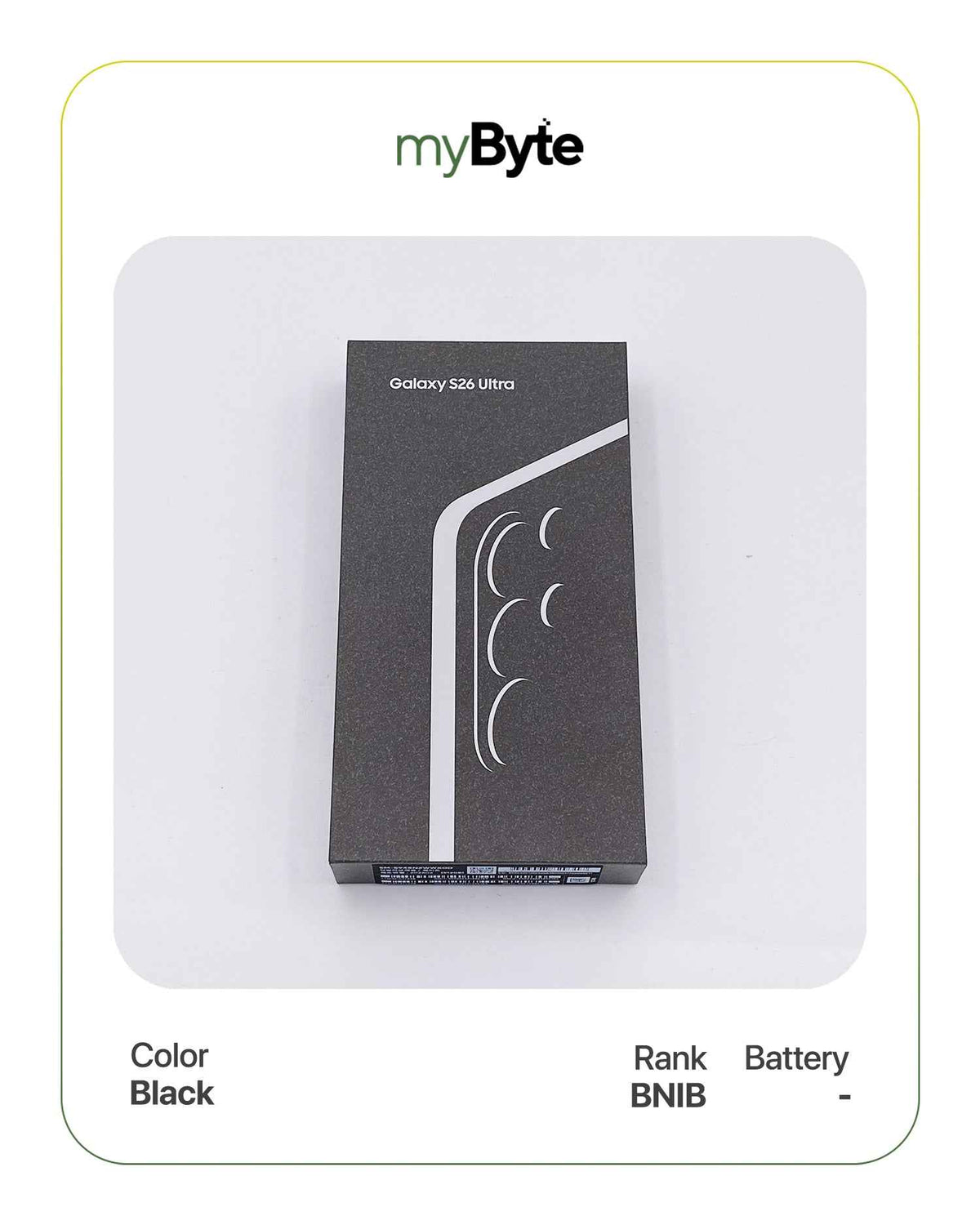 Samsung Galaxy S26 Ultra 5G 512GB (SIM Free) Black SIM Free myByte International