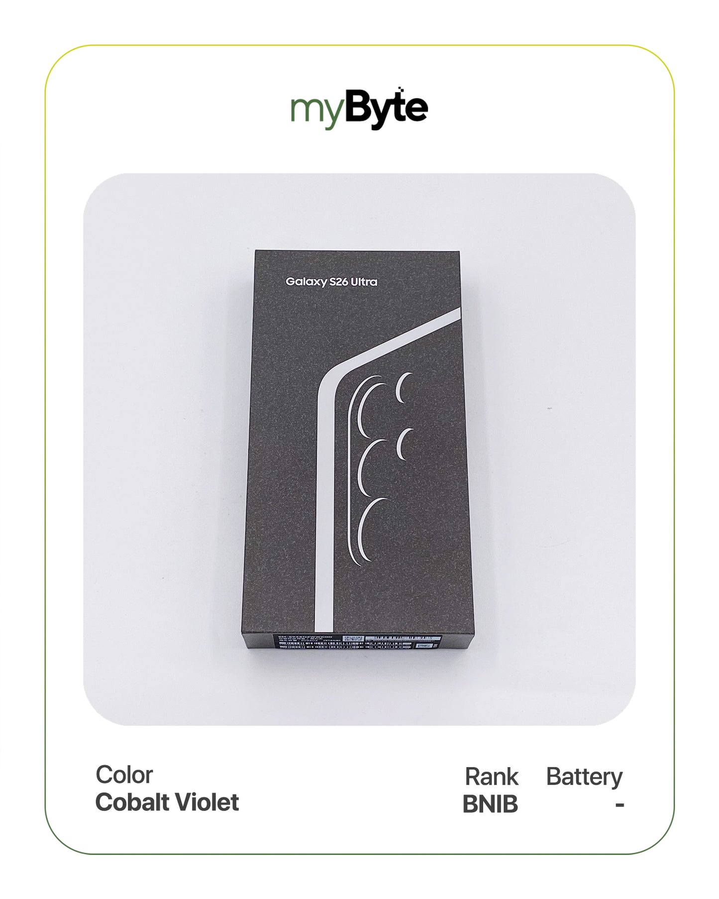 Samsung Galaxy S26 Ultra 5G 512GB (SIM Free) Cobalt Violet SIM Free myByte International