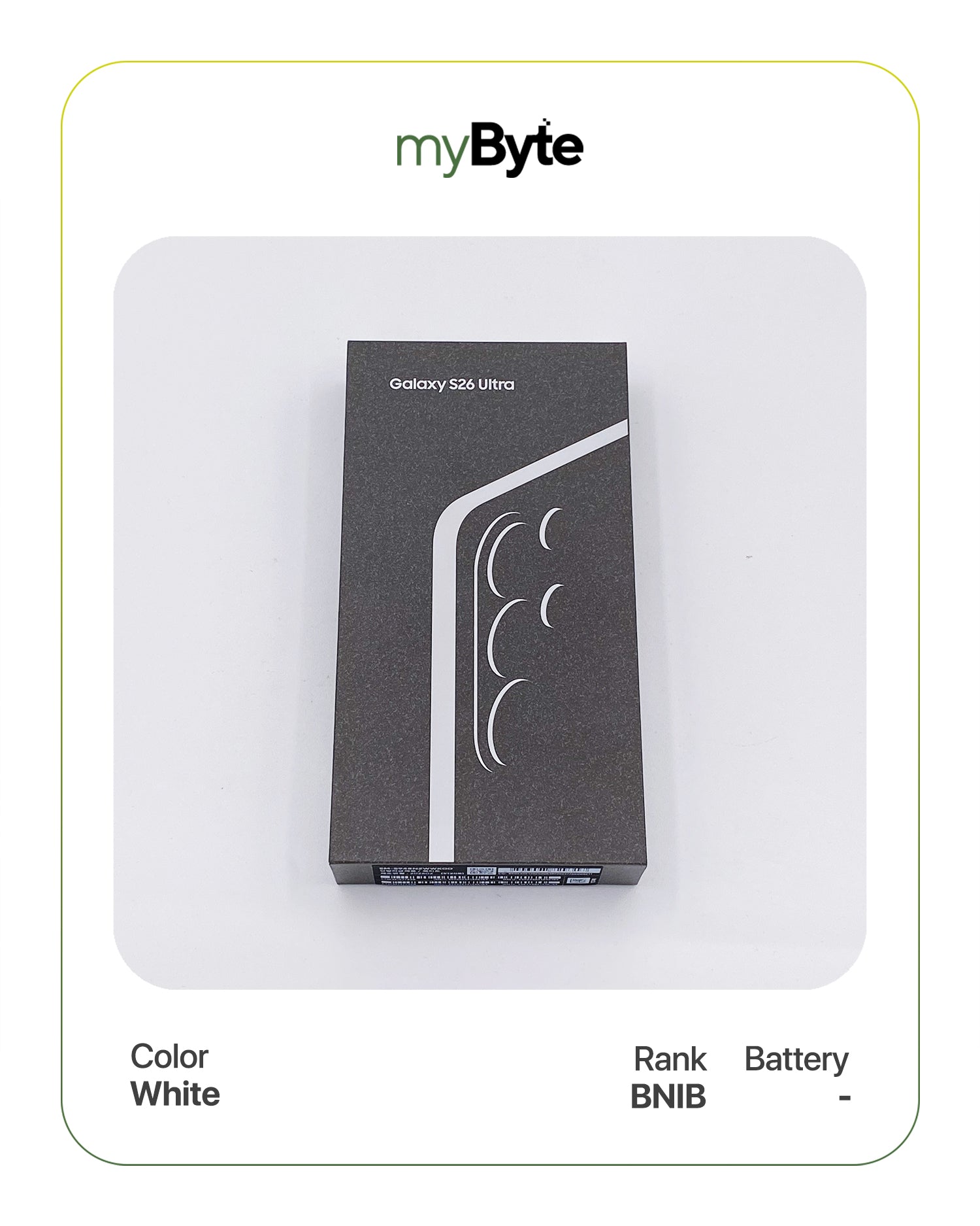 Samsung Galaxy S26 Ultra 5G 512GB (SIM Free) White SIM Free myByte International